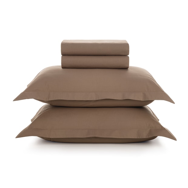 Jogo de Cama King Size Karsten Tom 100% Algodão Fio Penteado Percal 200 Fios (4 Peças)