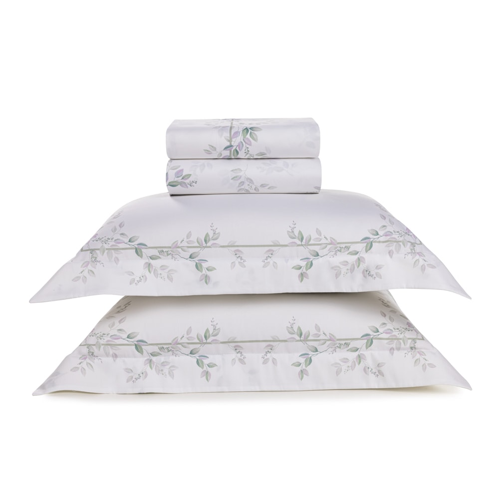 Jogo de Cama King Size Trussardi Botticelli 100% Algodão Egípcio Cetim 300 Fios (4 Peças)