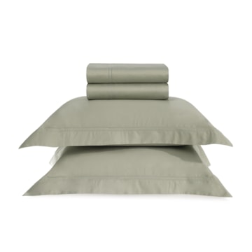 Jogo De Cama King Size Trussardi Galieno 100% Algodão Egípcio Cetim 300 Fios (4 Peças)