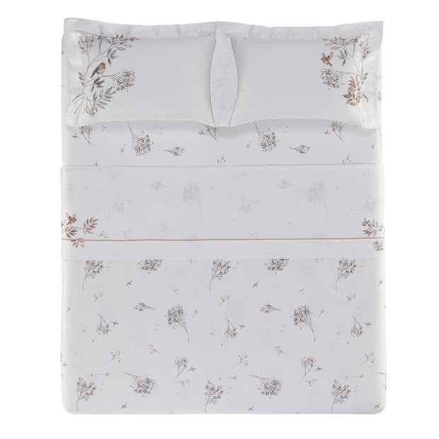 Jogo de Cama King Size Trussardi Savello 100% Algodão Egípcio Cetim 300 Fios (4 Peças)