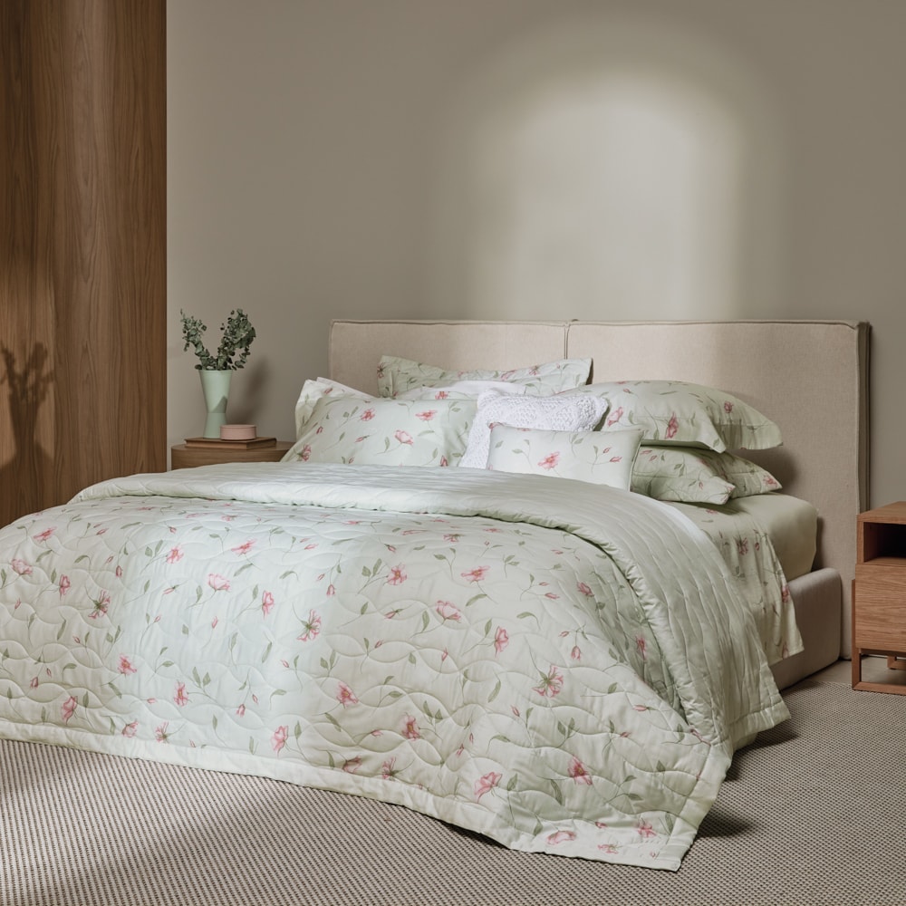 Jogo de Cama King Size Trussardi Venus 100% Algodão Cetim 200 Fios (4 Peças)