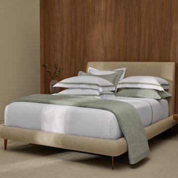 Jogo de Cama King Size Trussardi Vercelli 100% Algodão Egípcio Cetim 300 Fios (4 Peças)