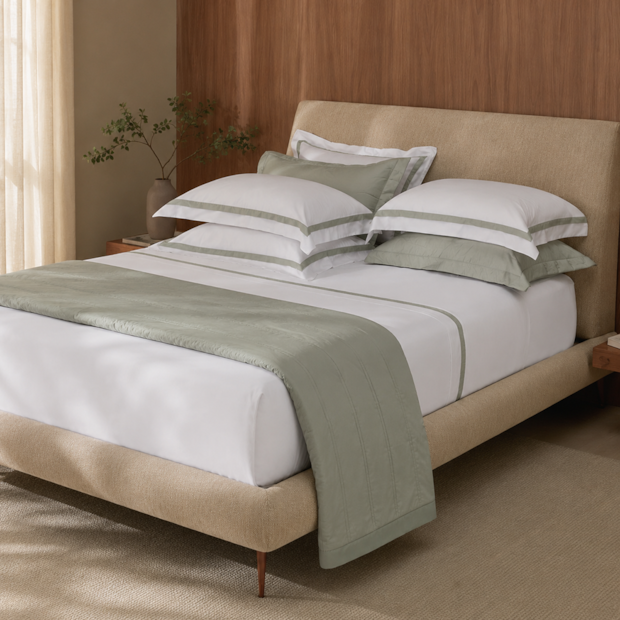Jogo de Cama King Size Trussardi Vercelli 100% Algodão Egípcio Cetim 300 Fios (4 Peças)
