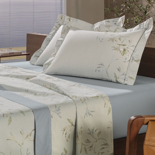 Jogo de Cama Queen Altenburg Lux Agape 100% Algodão Percal 200 Fios (4 Peças)