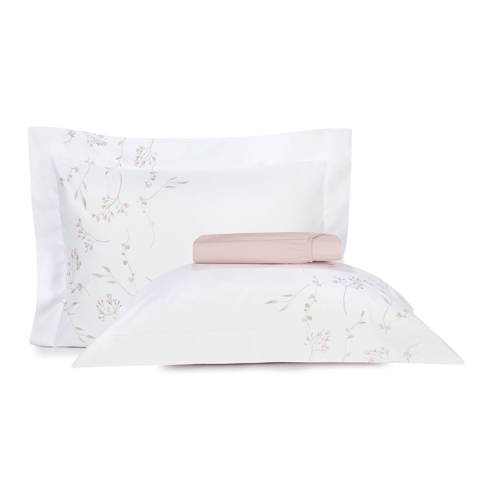 Jogo de Cama Queen Altenburg Lux Botanique 100% Algodão Percal 200 Fios (3 Peças)