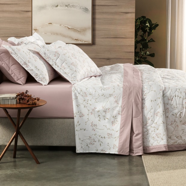 Jogo de Cama Queen Altenburg Lux Botanique 100% Algodão Percal 200 Fios (4 Peças)