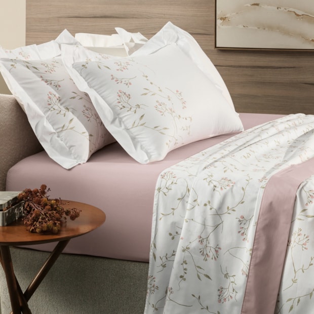 Jogo de Cama Queen Altenburg Lux Botanique 100% Algodão Percal 200 Fios (4 Peças)