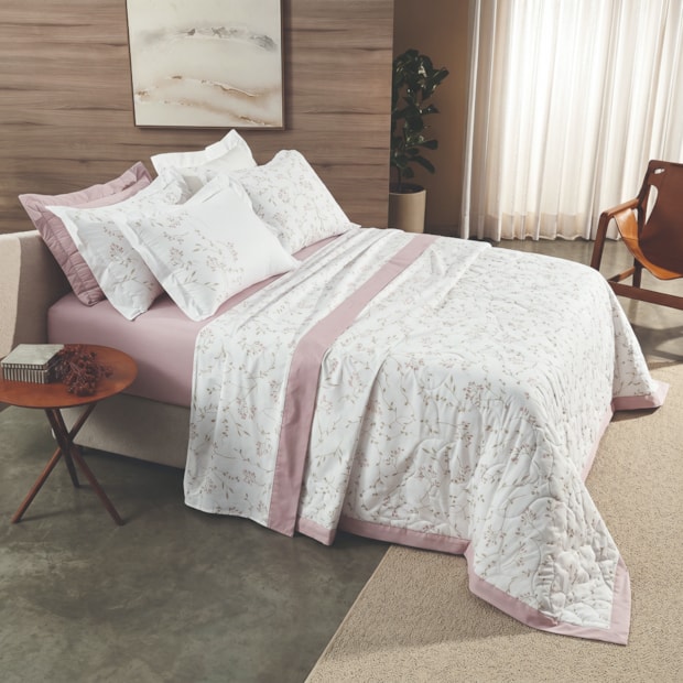 Jogo de Cama Queen Altenburg Lux Botanique 100% Algodão Percal 200 Fios (4 Peças)