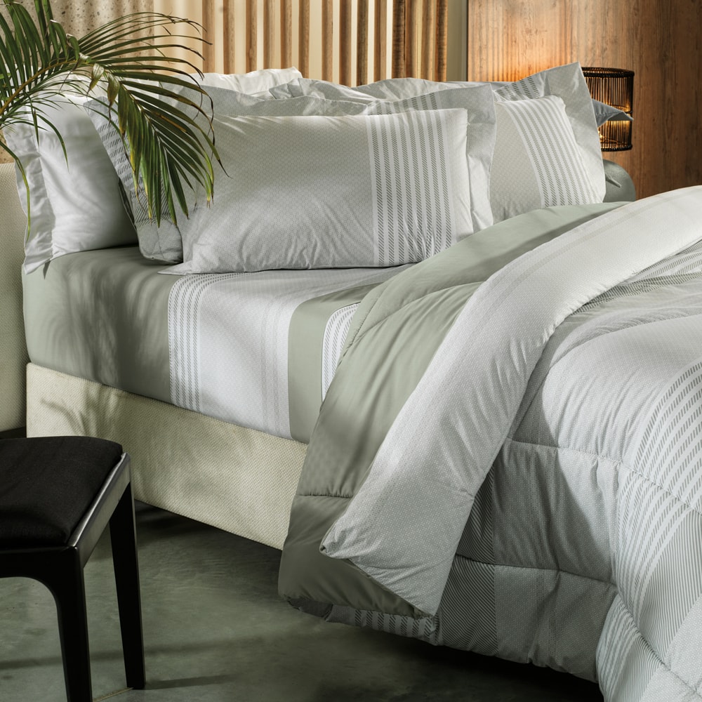 Jogo de Cama Queen Altenburg Lux Gallant 100% Algodão Percal 200 Fios (4 Peças)