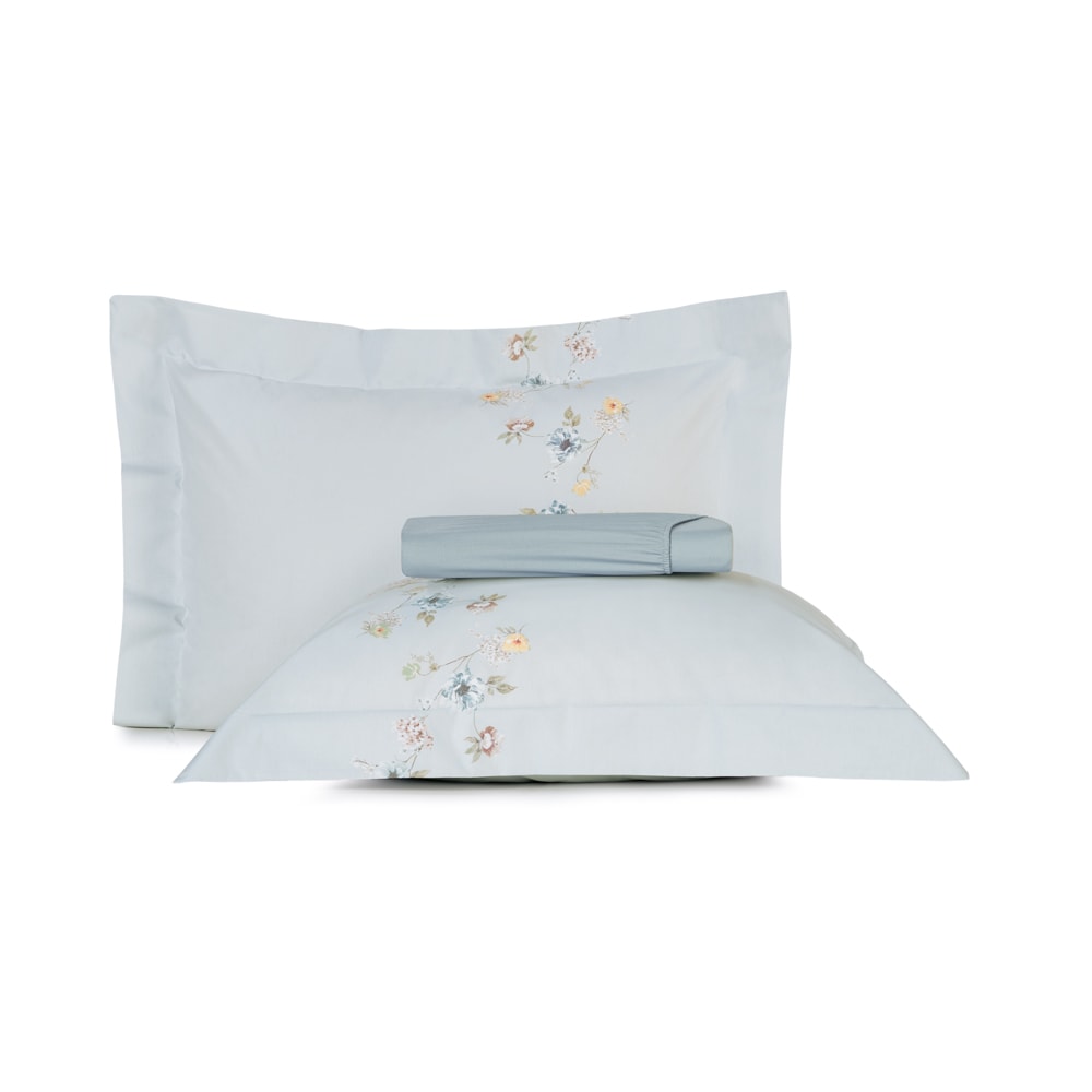 Jogo de Cama Queen Altenburg Lux Peônia 100% Algodão Percal 200 Fios (4 Peças)