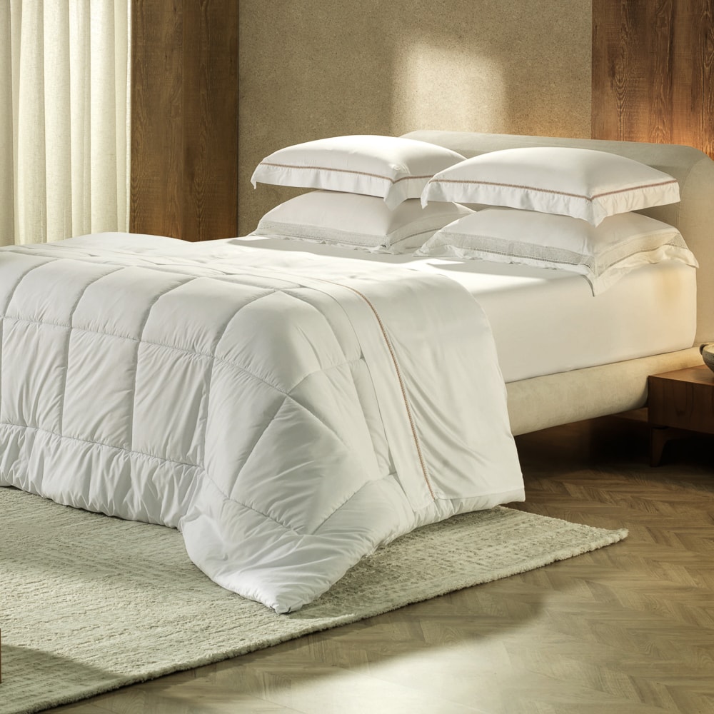 Jogo de Cama Queen Altenburg Rithos Bordado 100% Bambu 300 Fios (4 Peças)