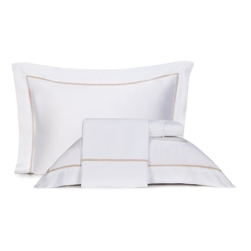 Jogo de Cama Queen Altenburg Rithos Bordado 100% Bambu 300 Fios (4 Peças)