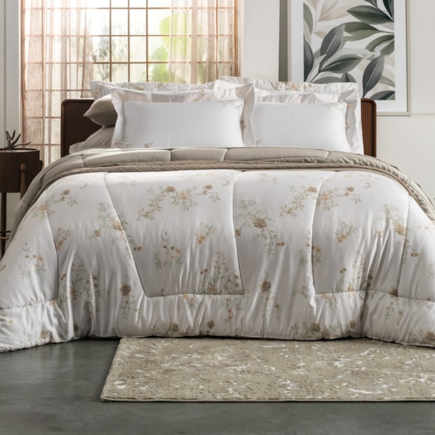 Jogo de Cama Queen Altenburg Sublime Floraline 100% Algodão Cetim 300 Fios (4 Peças)