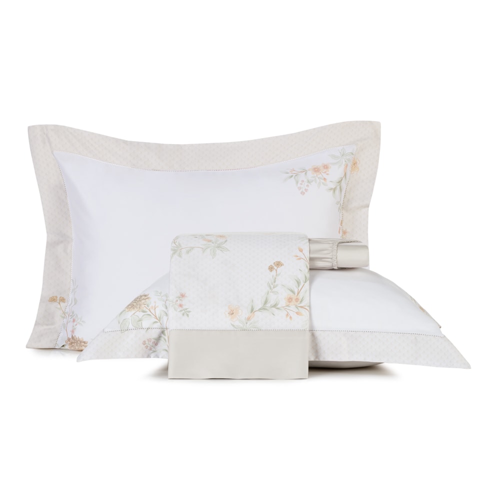 Jogo de Cama Queen Altenburg Sublime Floraline 100% Algodão Cetim 300 Fios (4 Peças)