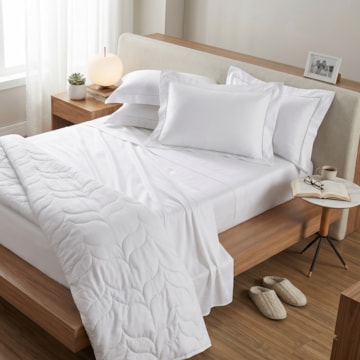 Jogo de Cama Queen Altenburg Sublime Ponto Ajour 100% Algodão Cetim 300 Fios (4 Peças)