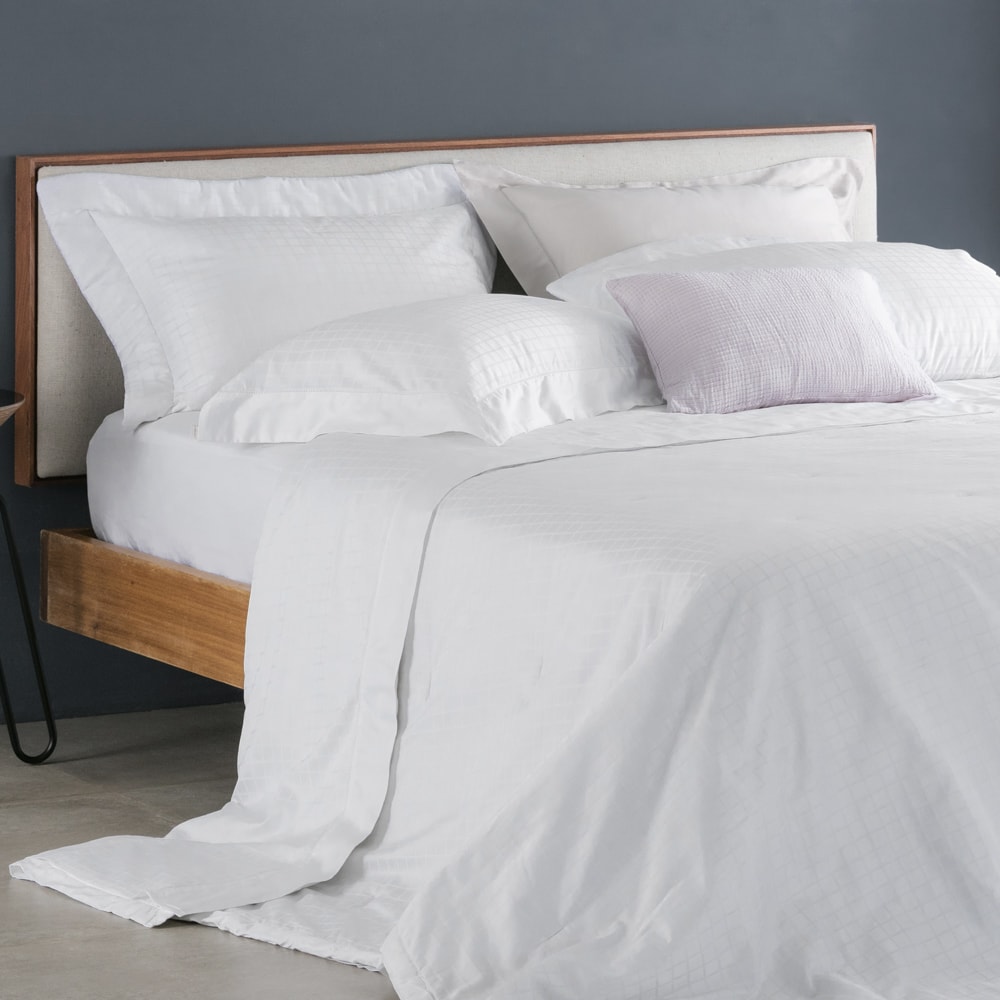 Jogo de Cama Queen Buddemeyer Damask Square 100% Algodão Cetim 300 Fios (4 Peças)