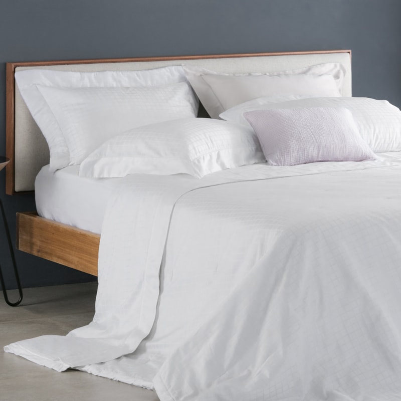 Jogo de Cama Queen Buddemeyer Damask Square 100% Algodão Cetim 300 Fio