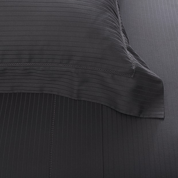 Jogo de Cama Queen Buddemeyer Damask Stripes 100% Algodão Fio Penteado Cetim 300 Fios (4 Peças)