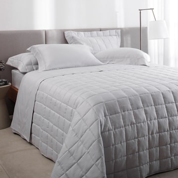 Jogo de Cama Queen Buddemeyer Damask Stripes 100% Algodão Fio Penteado Cetim 300 Fios (4 Peças)