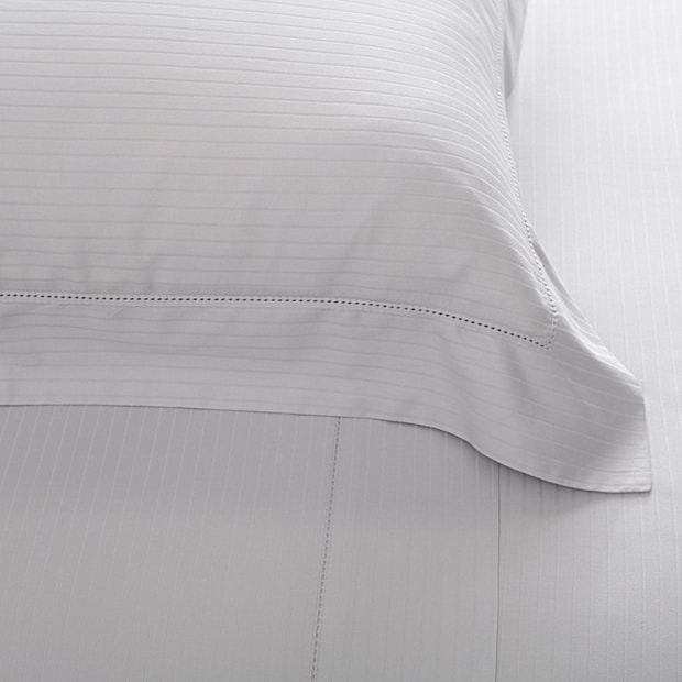 Jogo de Cama Queen Buddemeyer Damask Stripes 100% Algodão Fio Penteado Cetim 300 Fios (4 Peças)