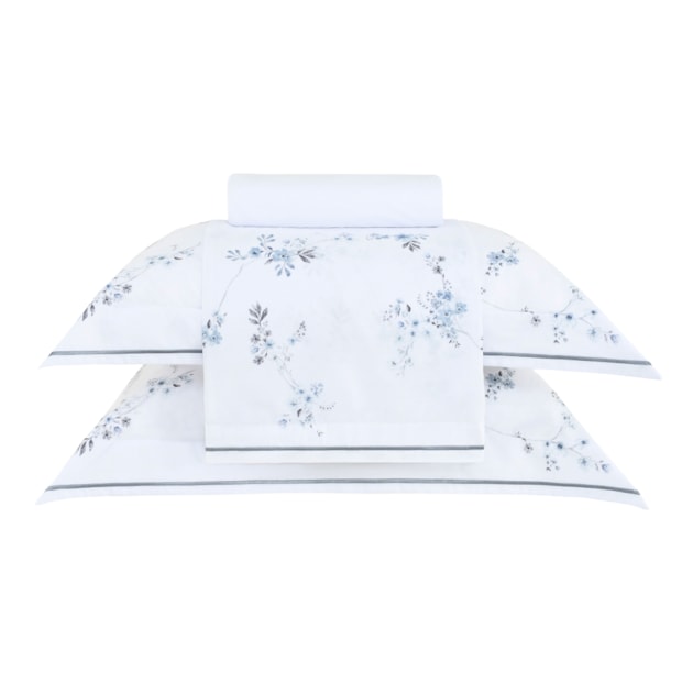 Jogo de Cama Queen Buddemeyer Gran Percal Louise 100% Algodão 200 Fios (4 Peças)