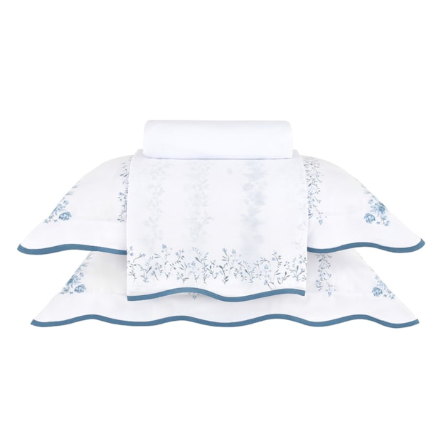 Jogo de Cama Queen Buddemeyer Gran Percal Sintra 100% Algodão Fio Penteado 200 Fios (4 Peças)