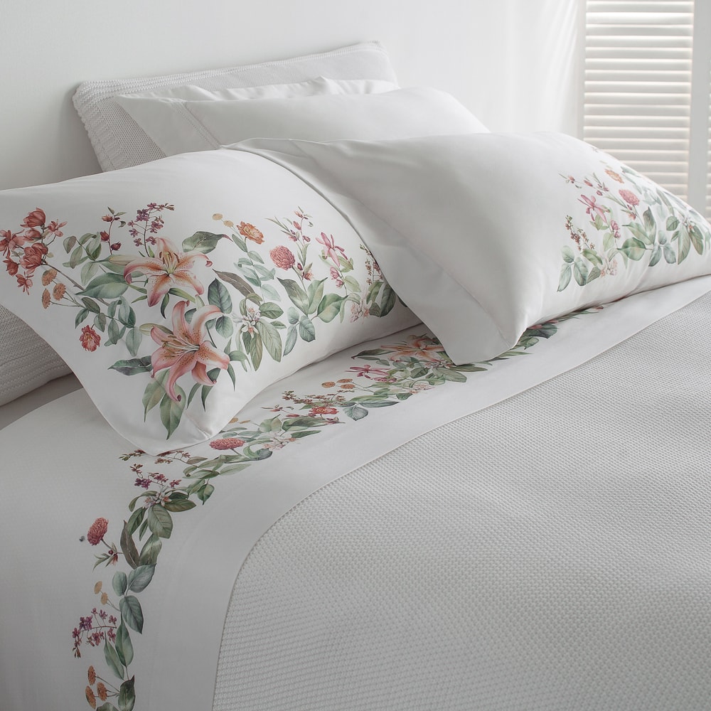 Jogo de Cama Queen Buddemeyer Luxus Fiorella 100% Algodão Fio Penteado 400 Fios (4 Peças)