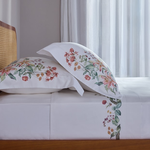 Jogo de Cama Queen Buddemeyer Luxus Fiorella 100% Algodão Fio Penteado 400 Fios (4 Peças)