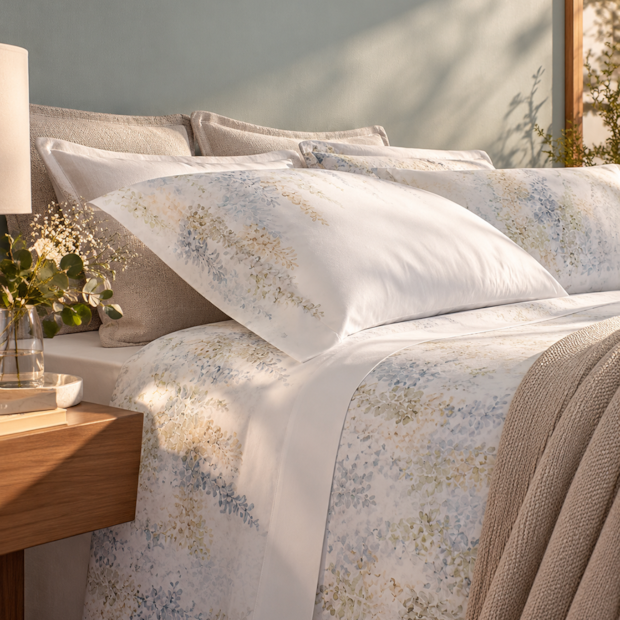 Jogo de Cama Queen Buddemeyer Luxus Lila 100% Algodão Fio Penteado 400 Fios (4 Peças)