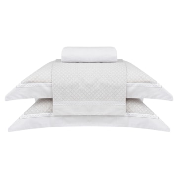 Jogo de Cama Queen Buddemeyer Percalle Daves 100% Algodão Fio Penteado 180 Fios (4 Peças)