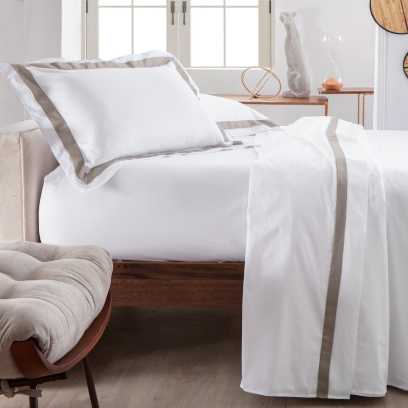Jogo de Cama Queen Kacyumara Casa K Bellágio 100% Algodão Egípcio Perc