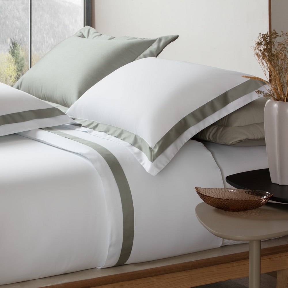 Jogo de Cama Queen Kacyumara Casa K Bellágio 100% Algodão Egípcio Percal 300 Fios (4 Peças)