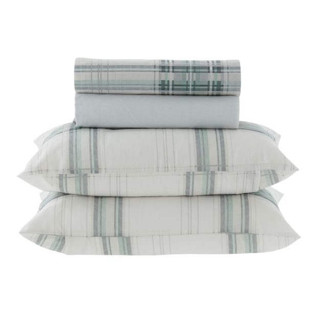 Jogo de Cama Queen Kacyumara Casa K New Innovi Alkim 100% Algodão Percal 180 Fios (4 Peças)