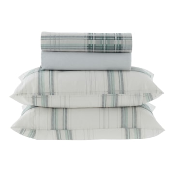 Jogo de Cama Queen Kacyumara Casa K New Innovi Alkim 100% Algodão Percal 180 Fios (4 Peças)