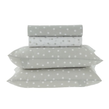 Jogo de Cama Queen Kacyumara Casa K New Innovi Poá Nick 100% Algodão Percal 180 Fios (4 Peças)