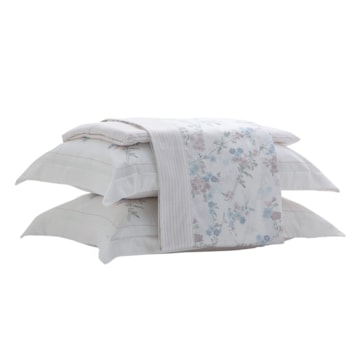 Jogo de Cama Queen Kacyumara Casa K Satinée Maiten 100% Algodão Egípcio Cetim 300 Fios (4 Peças)