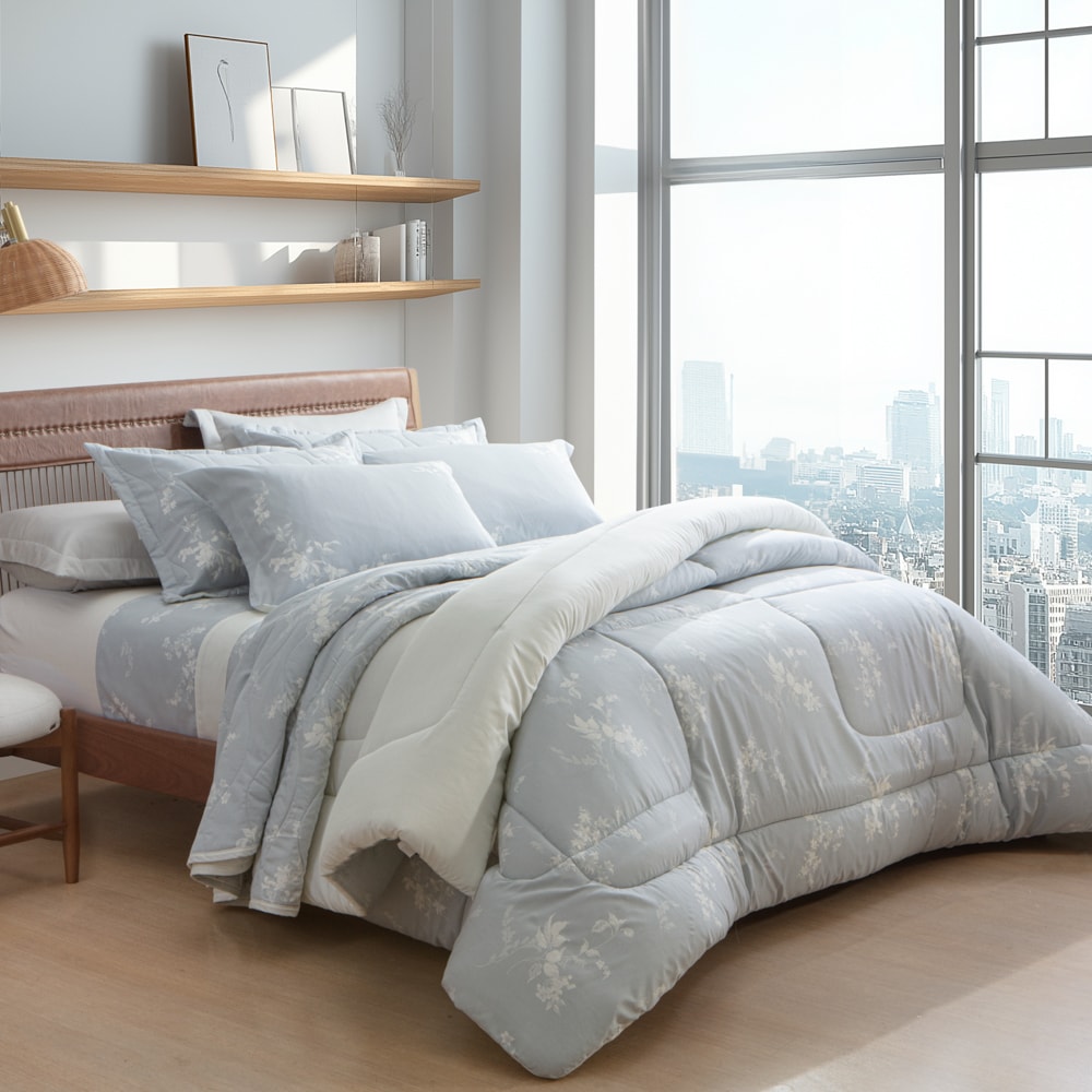 Jogo de Cama Queen Kacyumara Casa K Satinée Salvine 100% Algodão Egípcio Percal 300 Fios (4 Peças)