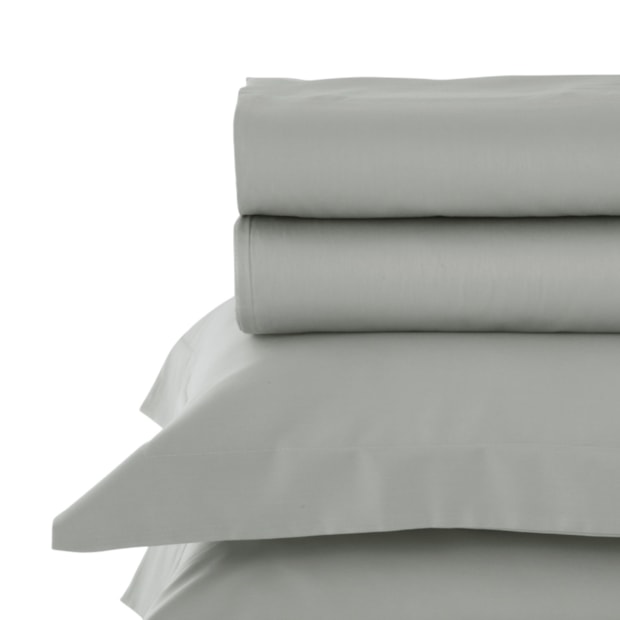 Jogo de Cama Queen Kacyumara Casa K Satinée Tinto 100% Algodão Egípcio Percal 300 Fios (4 Peças)