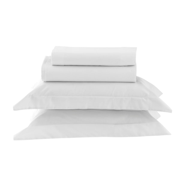 Jogo de Cama Queen Kacyumara Casa K Vida Bela Liso 100% Algodão Egípcio Percal 200 Fios (4 Peças)