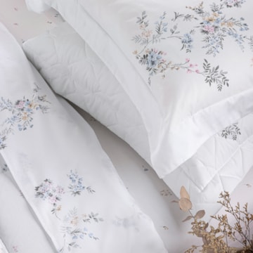 Jogo de Cama Queen Kacyumara Casa K Vida Bela Marceli 100% Algodão Egípcio Percal 200 Fios (4 Peças)