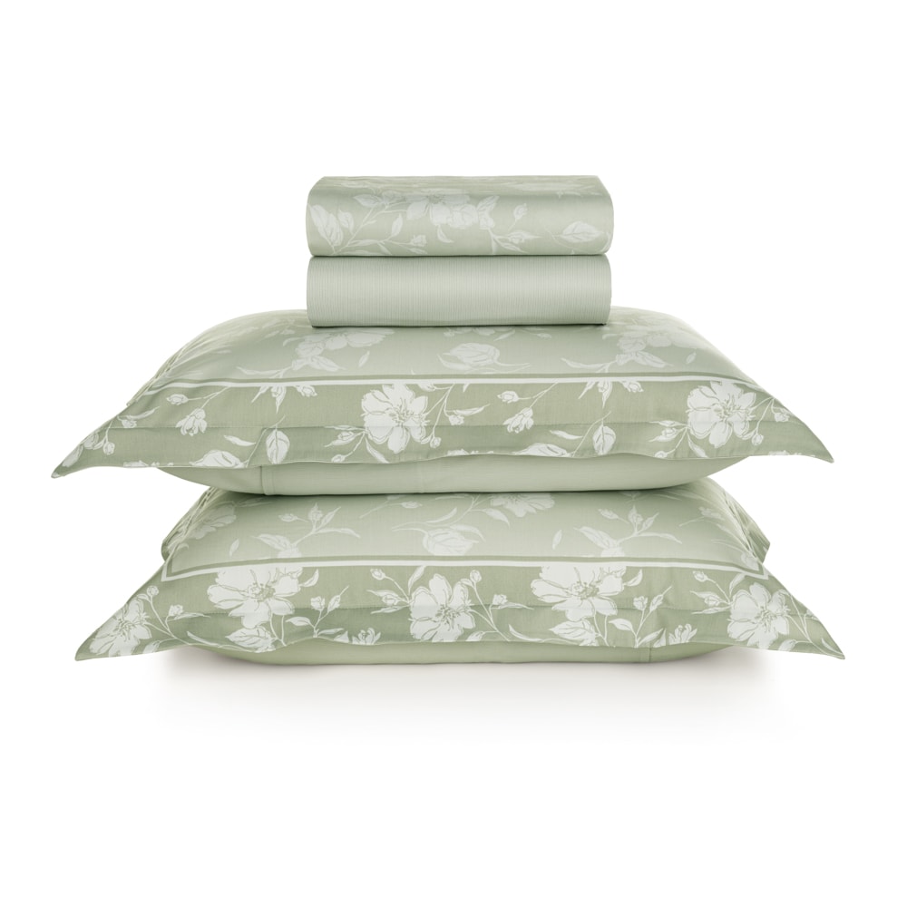 Jogo de Cama Queen Karsten Amara 100% Algodão Egípcio Fio Penteado Cetim 300 Fios (4 Peças)