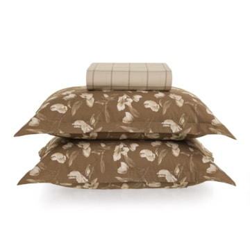 Jogo de Cama Queen Karsten Anabel 100% Algodão Fio Penteado Percal 200 Fios (3 Peças)