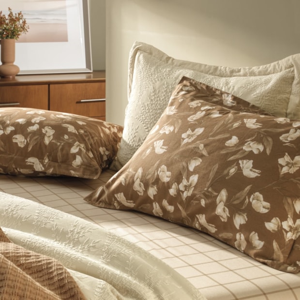 Jogo de Cama Queen Karsten Anabel 100% Algodão Fio Penteado Percal 200 Fios (3 Peças)