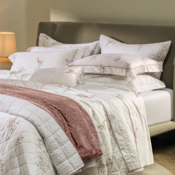 Jogo de Cama Queen Karsten Arabella 100% Algodão Egípcio Fio Penteado Cetim 300 Fios (4 Peças)