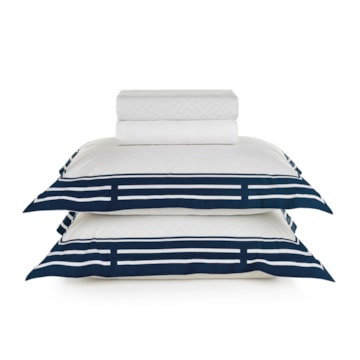 Jogo de Cama Queen Karsten Barcelos 100% Algodão Fio Penteado Percal 200 Fios (4 Peças)