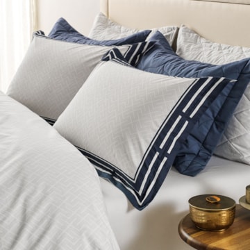 Jogo de Cama Queen Karsten Barcelos 100% Algodão Fio Penteado Percal 200 Fios (4 Peças)