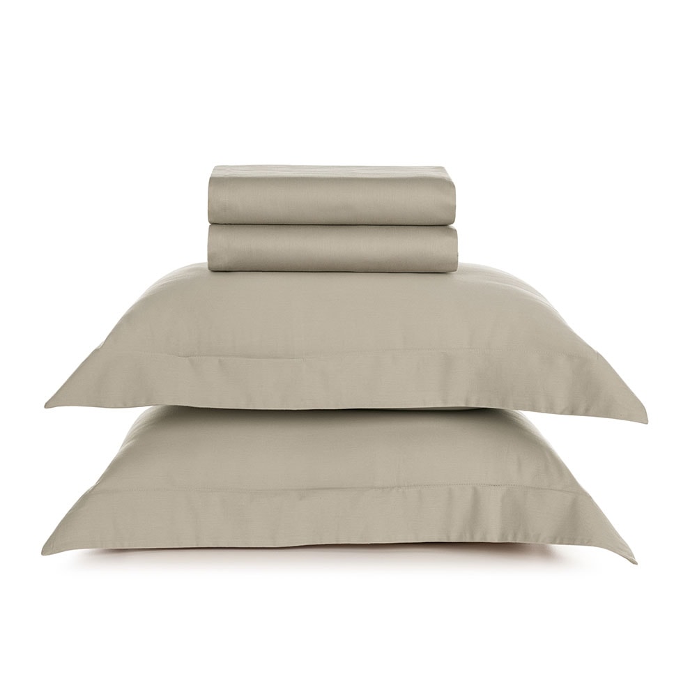 Jogo de Cama Queen Karsten Bossa 100% Algodão Egípcio Fio Penteado Cetim 300 Fios (4 Peças)