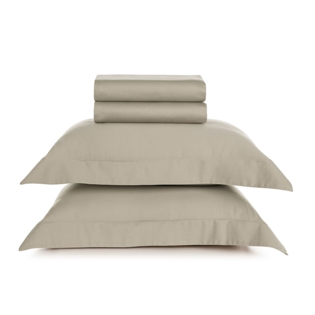 Jogo de Cama Queen Karsten Bossa 100% Algodão Egípcio Fio Penteado Cetim 300 Fios (4 Peças)