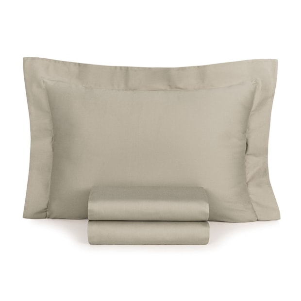 Jogo de Cama Queen Karsten Bossa 100% Algodão Egípcio Fio Penteado Cetim 300 Fios (4 Peças)