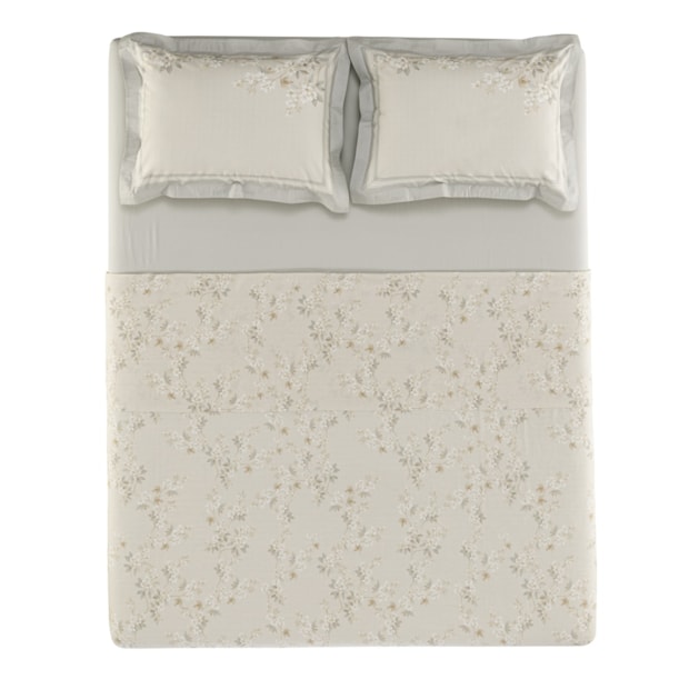 Jogo de Cama Queen Karsten Dandara 100% Algodão Fio Penteado Percal 200 Fios (4 Peças)